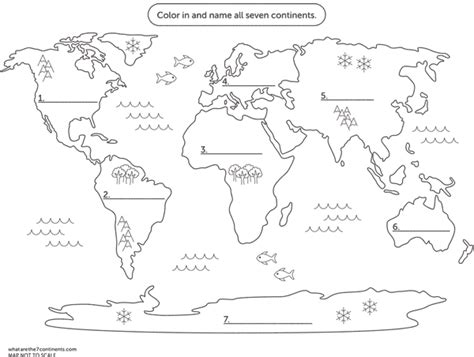 Free Printable Blank Map Of The 7 Continents FREE PRINTABLE TEMPLATES
