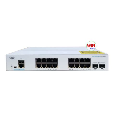 Switch Managed Cisco Gigabit 16 Port Và 2 Sfp Cbs250 16t 2g