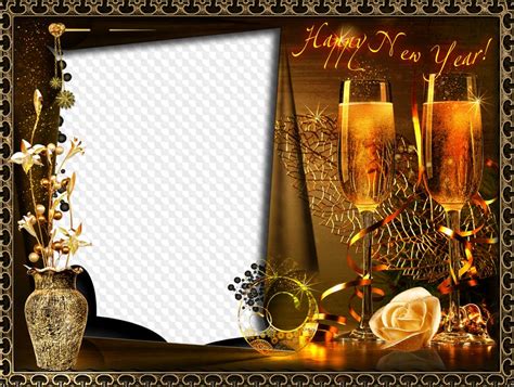 Happy New Year Beautiful Frame For Photoshop Psd Png