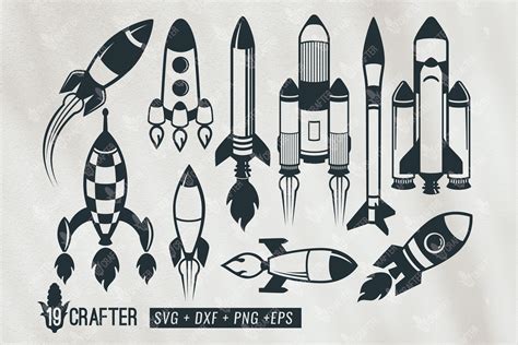 Rocket Space Craft Svg Bundle By Greatype19 Thehungryjpeg