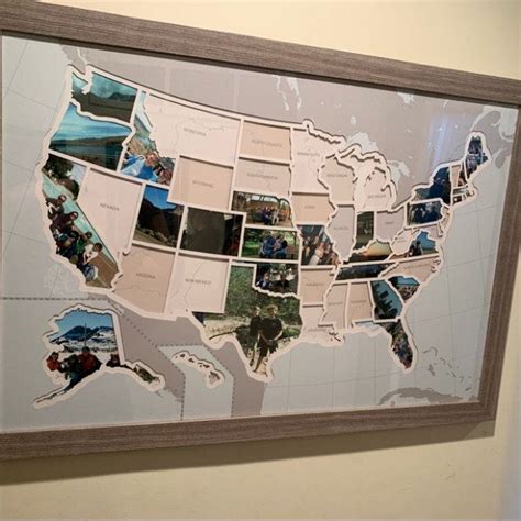 50 States Photo Map A Unique Usa Travel Collage Etsy Travel Collage