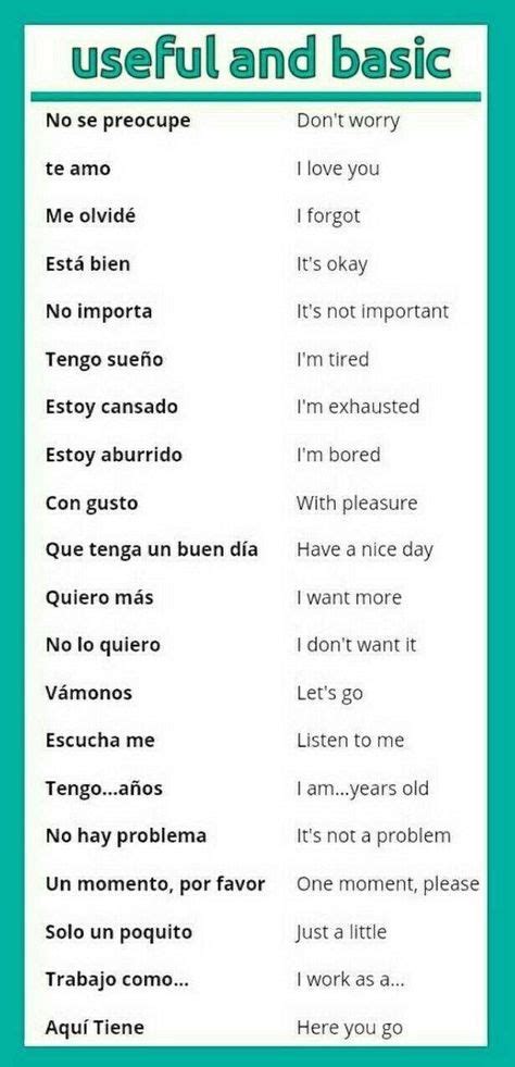 Pin By Venessa Nichole On Idioma Inglés Spanish Words For Beginners