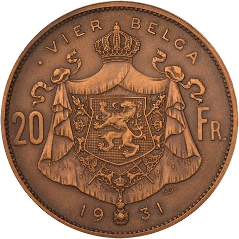 Belgium 20 Francs Km Pn318 Prices And Values Ngc