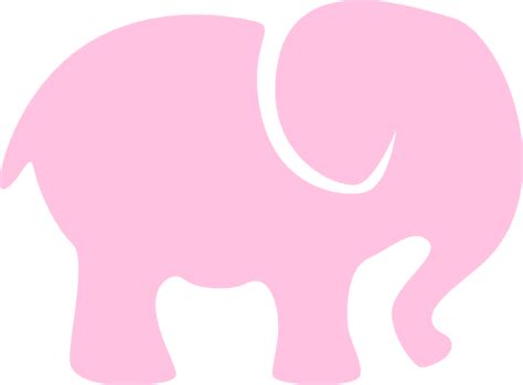 Baby Pink Elephant Clip Art at Clker.com - vector clip art online png image