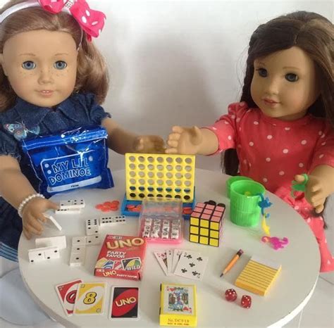 Mini Games For American Girl Doll 18 Accessories Set Game Night In