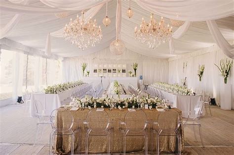 White Drapes In Tent