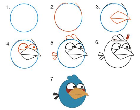 how to draw angry bird step by step - Google Search ...