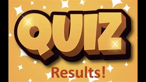 Quiz Results Youtube