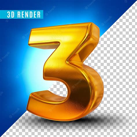 Premium Psd 3d Gold Numbering For Composition