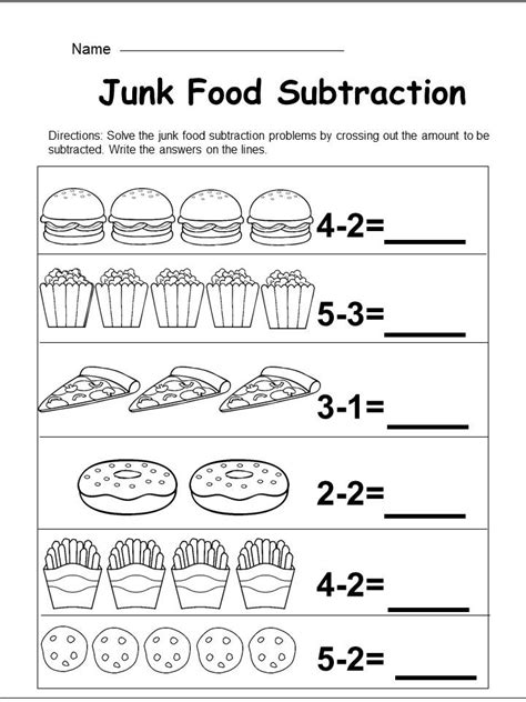 free kindergarten subtraction worksheet kindermommacom