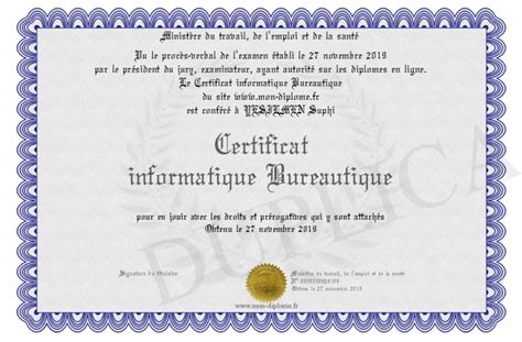 Certificat Informatique Bureautique
