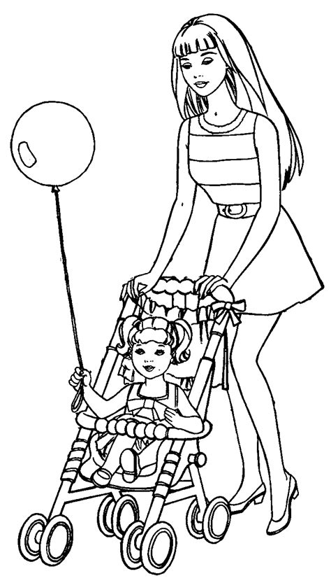 What can you paint with a barbie coloring sheet? BARBIE COLORING PAGES: BARBIE AND KELLY COLORING PAGE ...