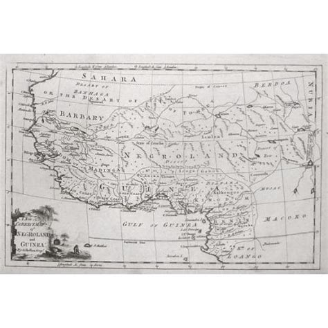 A New And Correct Map Of Negroland And Guinea By Grollos Geogr Old