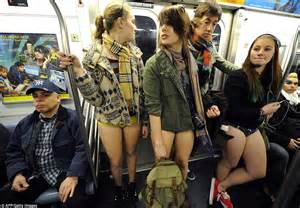Flesh Alert New Yorkers Strip Off For The 11th Annual No Pants Subway Ride Pictures General
