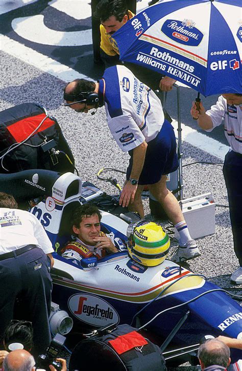 Last Photo Of Brazilian Race Car Driver Ayrton Senna At The 1994 San Marino Grand Prix He Later