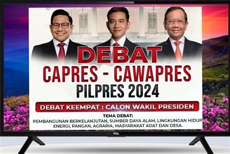 Live Di Sini Debat Keempat Cawapres Ini Tema Dan Para Panelisnya