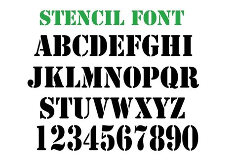 Stencil Font Stencil Alphabet Svg Letters And Numbers Files For