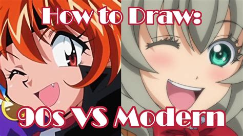 How To Draw Mangaanime 90s Vs Modern Style Youtube
