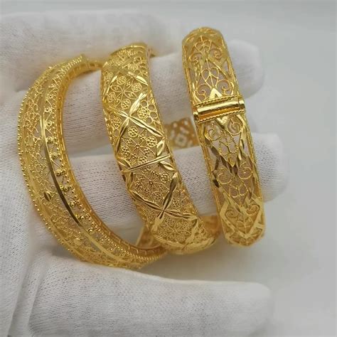 Jewelry Design Dubai Gold Plated Bracelets Banglesfashion Women 24k Gold Plated Jewelry Buy