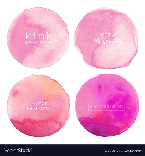 Pink Watercolor Circle Background Royalty Free Vector Image