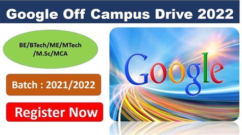 Google Off Campus Drive 2022 Registration Hiring For Freshers