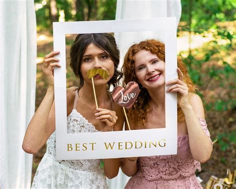 Best Wedding Selfie Photo Frame Kit Deze Set Bevat Wit Foto Frame
