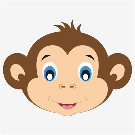 Icon Of Cute Monkey Face Animals Vector Of Cute Monkey Face Monkey