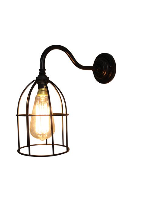 The polished gooseneck design is the classic design of vintage fixtures adding warm and cozy lighting effects. Cage Gooseneck Wall Light by Fat Shack Vintage | Style ...