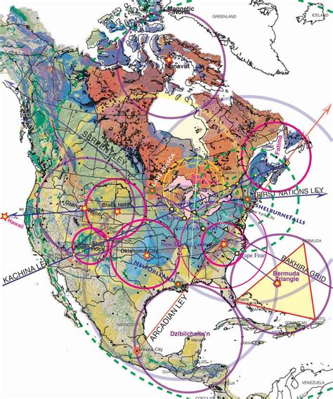 Geology Patterns North America Ley Lines Ancient Maps