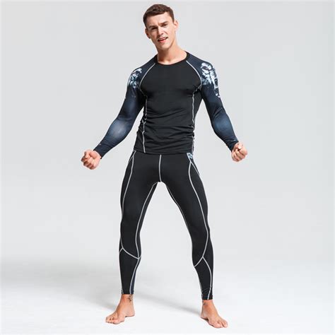 sports suit for men large size 2 piece tracksuit rashgard male kit mma compression clothing men