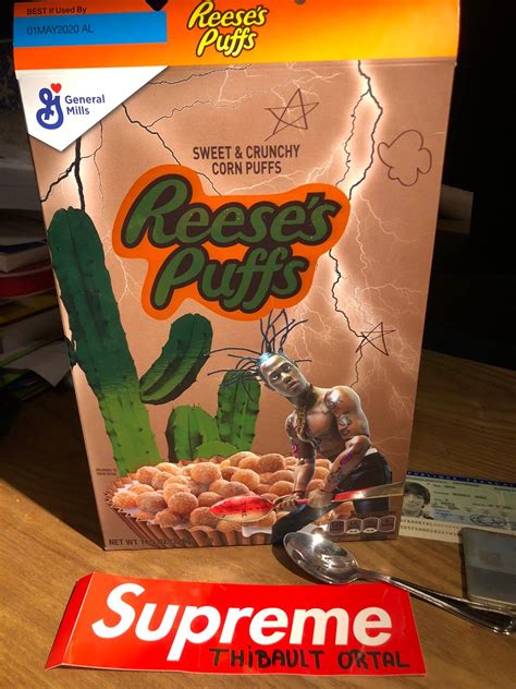 Travis Scott Travis Scott X Reeses Puffs Cereal Box Grailed