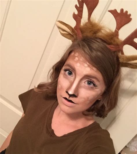 Tried Out Some Deer Makeup This Year For Halloween 😄 Deer Makeup
