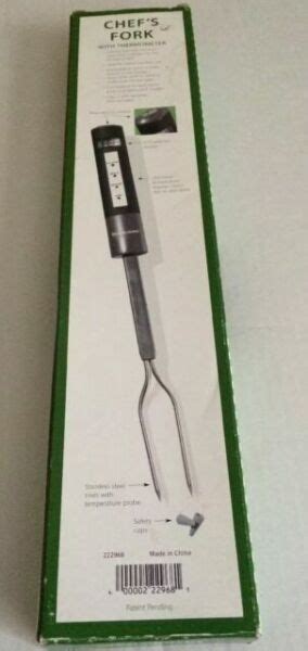 Brookstone Chefs Fork With Thermometer Bbq Essentials For Sale Online