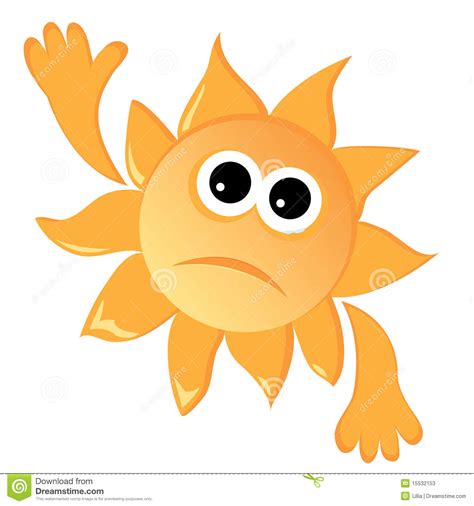 Sad Sun Stock Vector Illustration Of Design Mouth