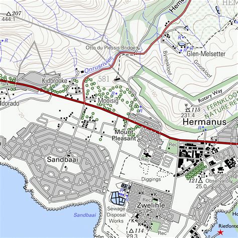 3419ac Hermanus 4th Edition Map By Chief Directorate National Geo