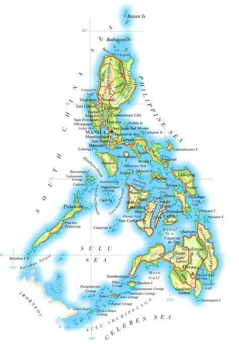Largest Most Detailed Philippines Map And Flag Travel