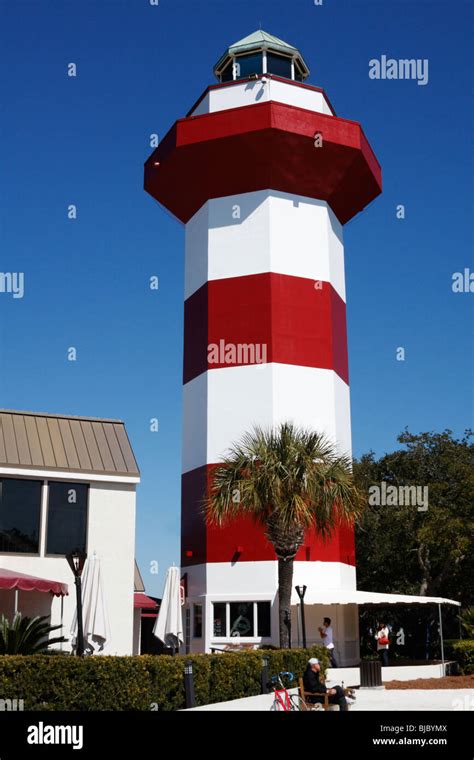 Harbour Town Lighthouse Hilton Head Island South Carolina Stock Photo