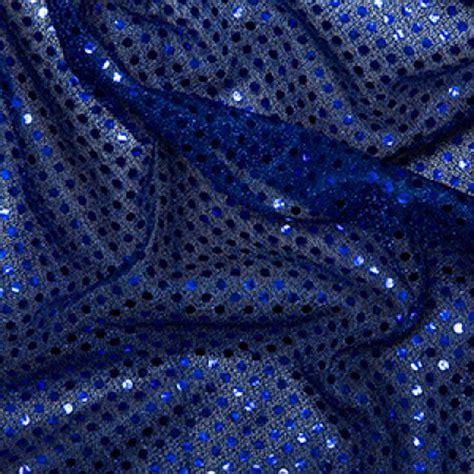 Royal Blue 3mm Sequin Fabric Shiny Sparkly Material 44 112cm