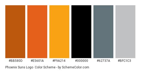 Phoenix Suns Logo Color Scheme Black