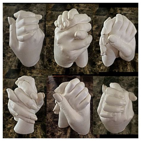 Luna Bean Keepsake Hands Casting Kit Diy Plaster Statue Molding Kit Hand Holding Craft For