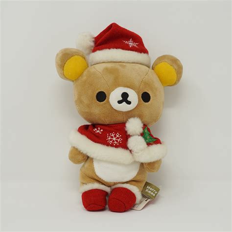 2009 Fuzzy Pom Pom Santa Cape Rilakkuma Plush Christmas Rilakkuma St