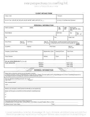Please submit your completed application. 99 Printable Client Intake Form Templates - Fillable Samples in PDF, Word to Download | PDFfiller