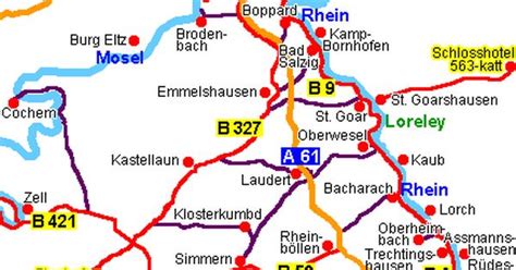 Map Of Germany Rhine River Valley Frankfurt Hahn Airport Cochem Hahn