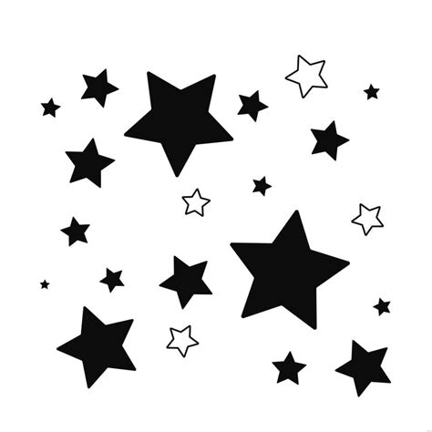 Black Star Illustration In Illustrator Svg  Eps Png Download