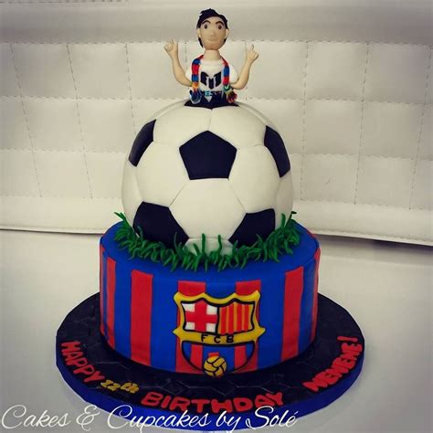 Barcelona Futbol Cake Fondant Cake Messi Cake Ball Cake Birthday