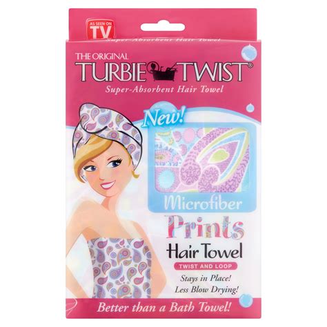 Turbie Twist The Original Microfiber Prints Hair Towel Color And