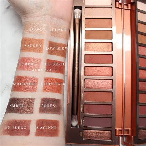 Urban Decay Naked Heat Swatches Swatches On Pale Skin