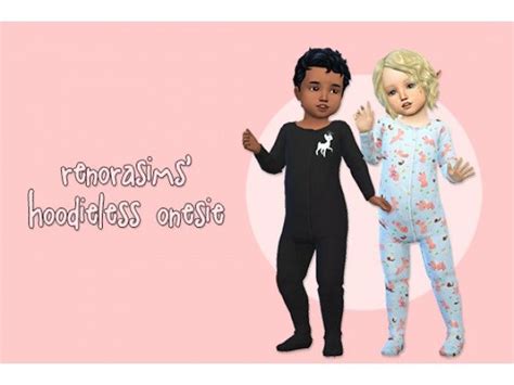 The Sims 4 Hoodie Less Onesies By Dokimakura Sims Sims 4 Sims 4
