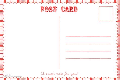 Postcardpedia Free Printable Postcard Templates Inside Free Blank