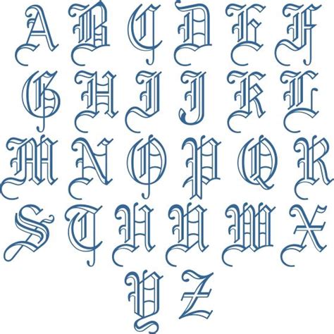 Gothic Cuttable Font Lettering Alphabet Tattoo Lettering Fonts